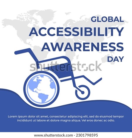 Vector Illustration for Global Accessibility Day in May Suitable for Banner, Poster, Card And Social Media Post Photo stock © 
