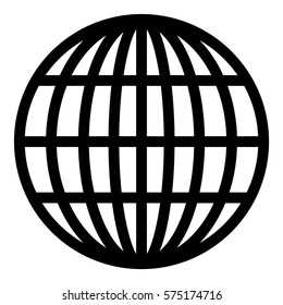 Vector Illustration of Global in Black Icon
