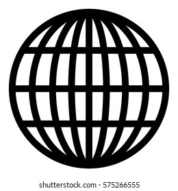 Vector Illustration of Global in Black Icon
