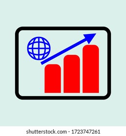 Vector illustration of a global business, building a construction business.