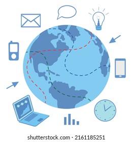 ilustración vectorial del concepto de negocio global