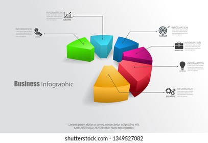 Vector Illustration Of Global Business Development Circle 3d Infographic Design Elements