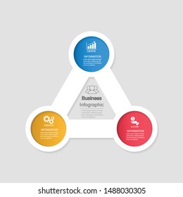 Vector illustration of global business development triangular infographic design elements