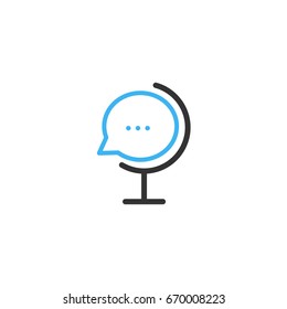 Vector illustration of a Global Chat Symbol