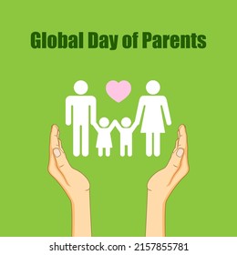 vector illustration for a global day of parents;