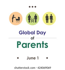 vector illustration / global day of parents in june