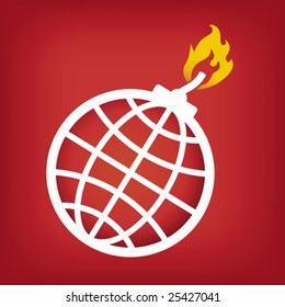 Vector illustration of global earth challenge: climate change.