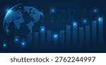 Vector illustration of the global economic and world trade growth for business financial and investment artwork and background.