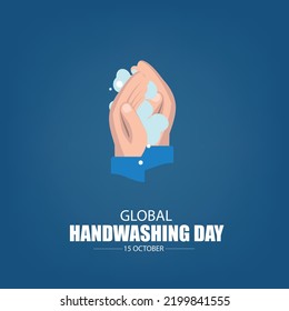Vector illustration Global Handwashing Day. Simple and elegant design