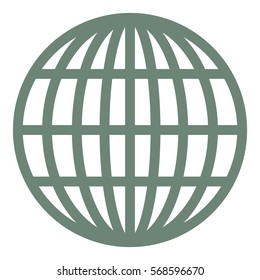 Vektorgrafik eines globalen Symbols auf Grün
