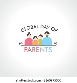 Vector Illustration of Global Parents Day design celebrated on 1st june