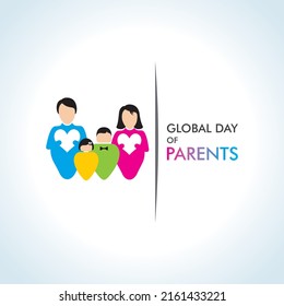 Vector Illustration of Global Parents Day design celebrated on 1st june