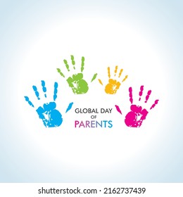 Vector Illustration of Global Parents Day design celebrated on 1st june