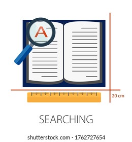 Vector Illustration Of Global Search & World Magnifying Concept With 