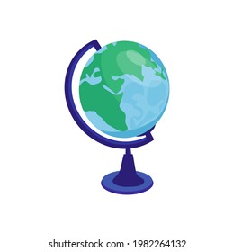 Vector illustration of a globe