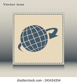 Vector illustration of globe 