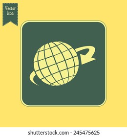 Vector illustration of globe 