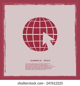 Vector illustration of globe 