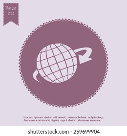 Vector illustration of globe 