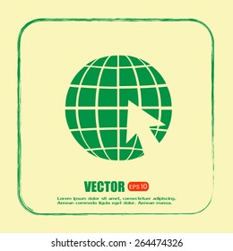 Vector illustration of globe 