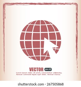 Vector illustration of globe 