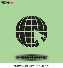 Vector illustration of globe 