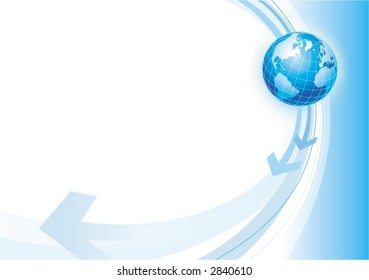 Vector illustration with globe