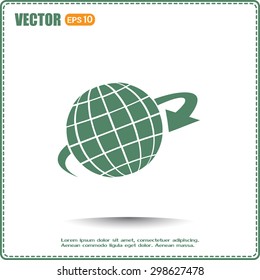 Vector illustration of globe 