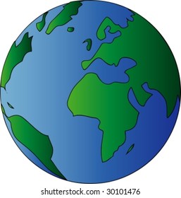 vector illustration of a globe