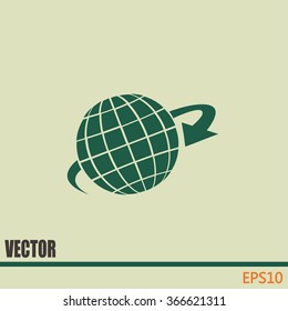 Vector illustration of globe 