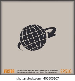 Vector illustration of globe 