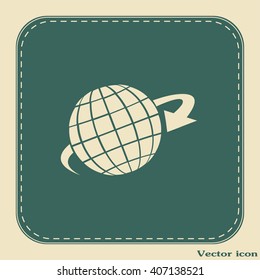 Vector illustration of globe 