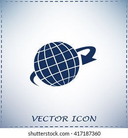 Vector illustration of globe 