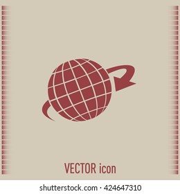 Vector illustration of globe 