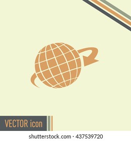 Vector illustration of globe 