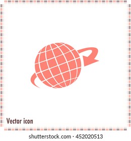 Vector illustration of globe 