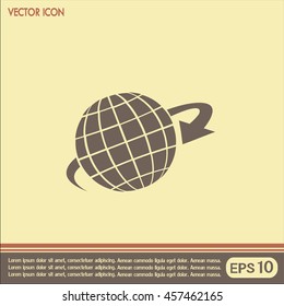 Vector illustration of globe 