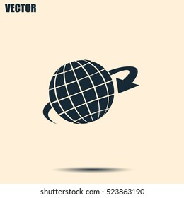 Vector illustration of globe 