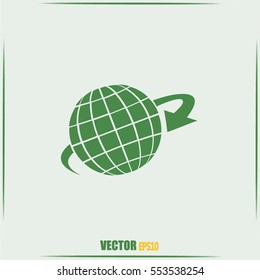 Vector illustration of globe 