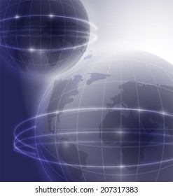 Vector illustration of globe background