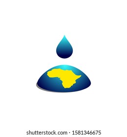 vector illustration of a globe and droplet