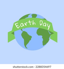 Vector illustration of the globe for the Earth Day.