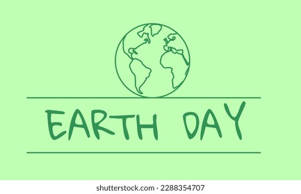 Vector illustration of the globe for the Earth Day.