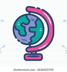 vector illustration globe element object