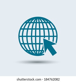 Vector illustration globe icon 