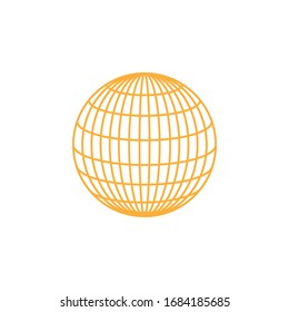 Ilustración vectorial, icono del globo terráqueo, se puede utilizar para temas de red, logística, internacional, viajes, alrededor del mundo