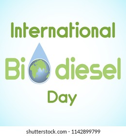 Vector illustration of a globe for International Biodiesel Day.