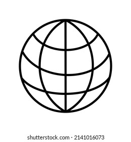 Vektorgrafik der Globallinie Symbol, Inar-Style-Zeichen für mobiles Konzept und Webdesign, geeignet für Logos, Objekte, Symbole und mehr