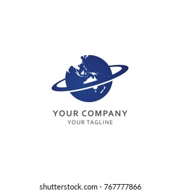 Vector Illustration : Globe Logo Design 