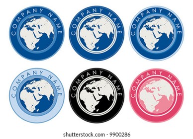 vector illustration of globe logos